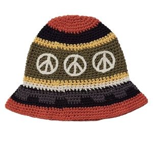 Urban Outfitters Crochet Peace Sign Women's Bucket Hat